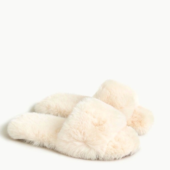 J CREW Fuzzy Slide Slipper - Picture 1 of 7